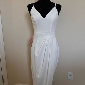 BHLDN White V-Neck Dress